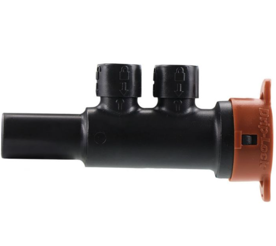 1/2" Drip-Lock x 1/2" Street x Dual 1/4" Drip-Lock Coupling