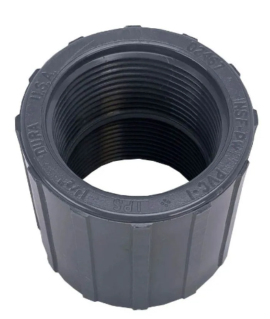 1 1/2 PVC GRAY Thr Coup:F x F