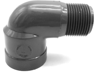 SCH 80 90 degree Street Elbow: MIPT x FIPT