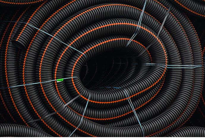 4" Solid Corrugated Pipe 100'