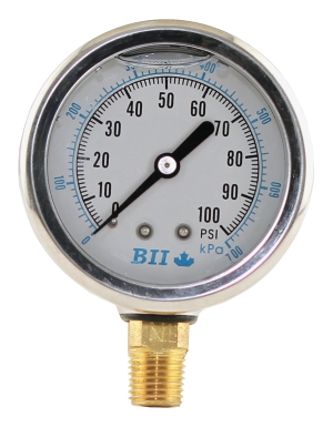0-100 PSI-GLYCERIN 2-1/2" DIA
