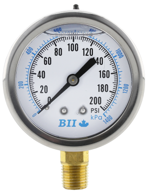 0-200 PSI-GLYCERIN 2-1/2" DIA