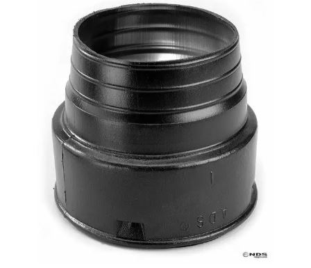 Adapter: 3" Corrugated x 3" Drain Pipe