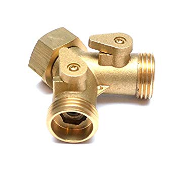 3/4" Hose Brass Y Swivel With Dual Shut-off