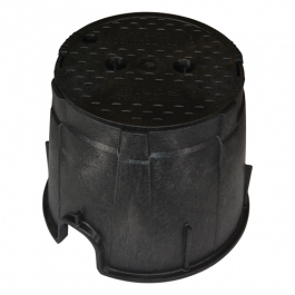 10" Round Pro Series Black Valve Box