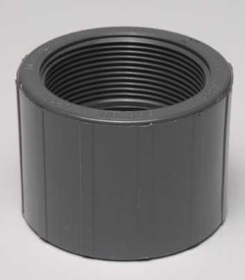 1 1/4 PVC GRAY Thr Coup:F x F