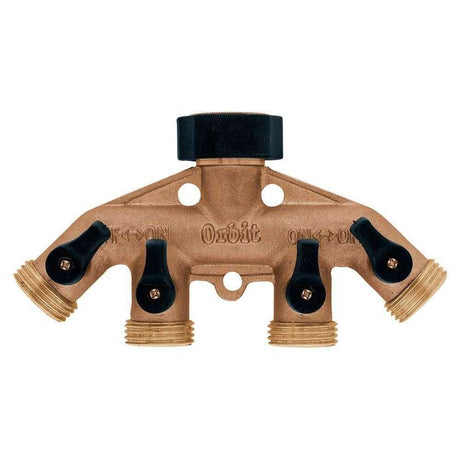 4 Port Brass Hose Manifold