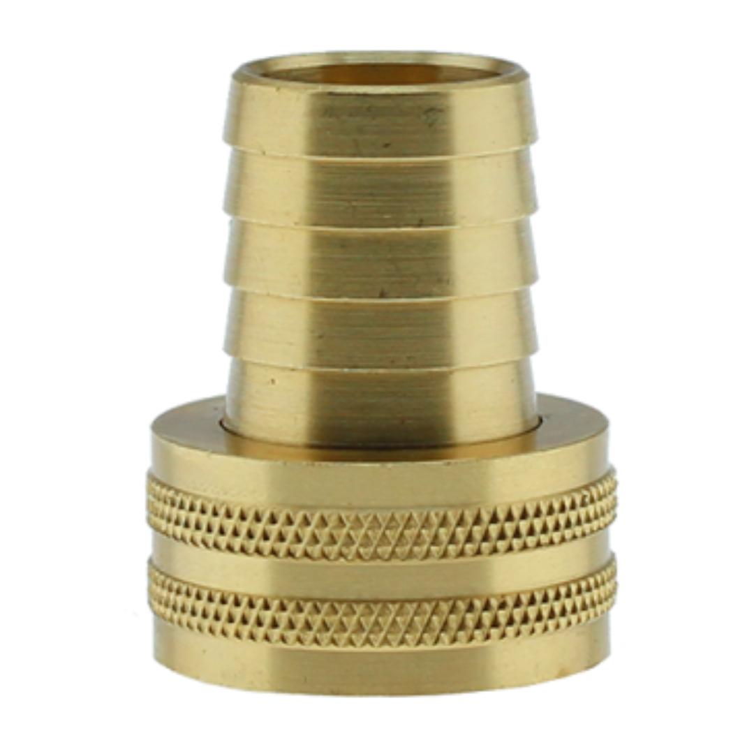 Female Hose Adapter: Brass 1/2" Insert x 3/4" FHT