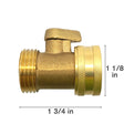 3/4" x 3/4" Hose Brass Inline Shut-off Valve