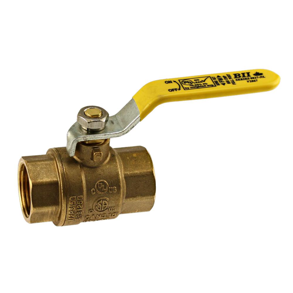 No Lead Brass Ball Valve: FIPT x FIPT