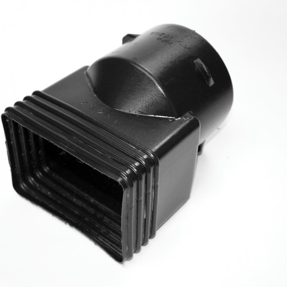 Adapter: 4" Corrugated x 2" x 3" Downspout