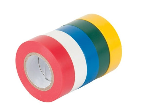 Electrical Tape, Coloured 5 Pack