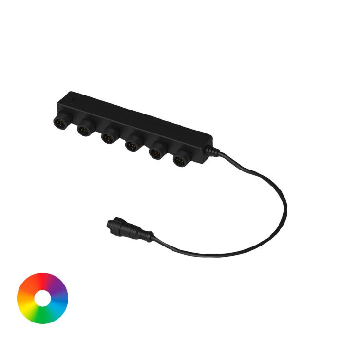 6-Way Colour Changing Splitter