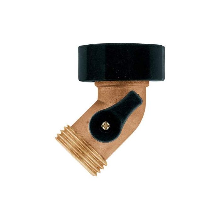 3/4" x 3/4" Hose Brass Gooseneck Shut-off Valve