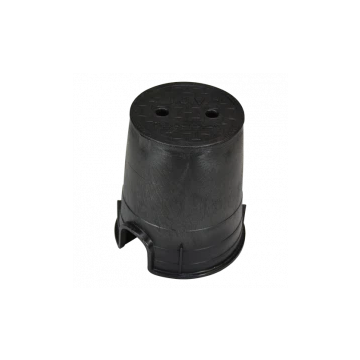 6" Round Black Valve Box