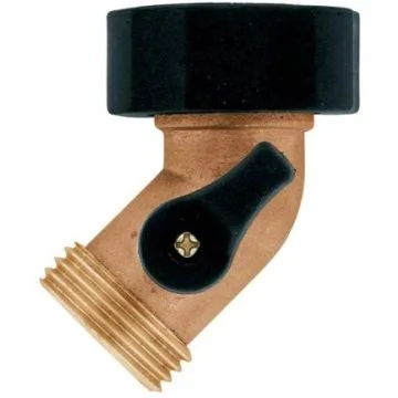3/4" x 3/4" Hose Brass Gooseneck Shut-off Valve